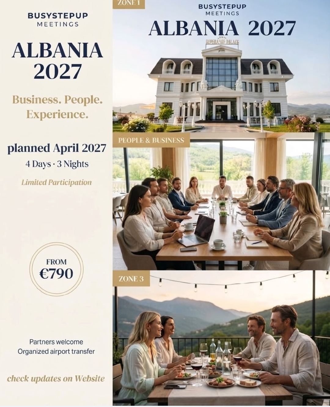 BusyStepUp Meetings – Albania 2027